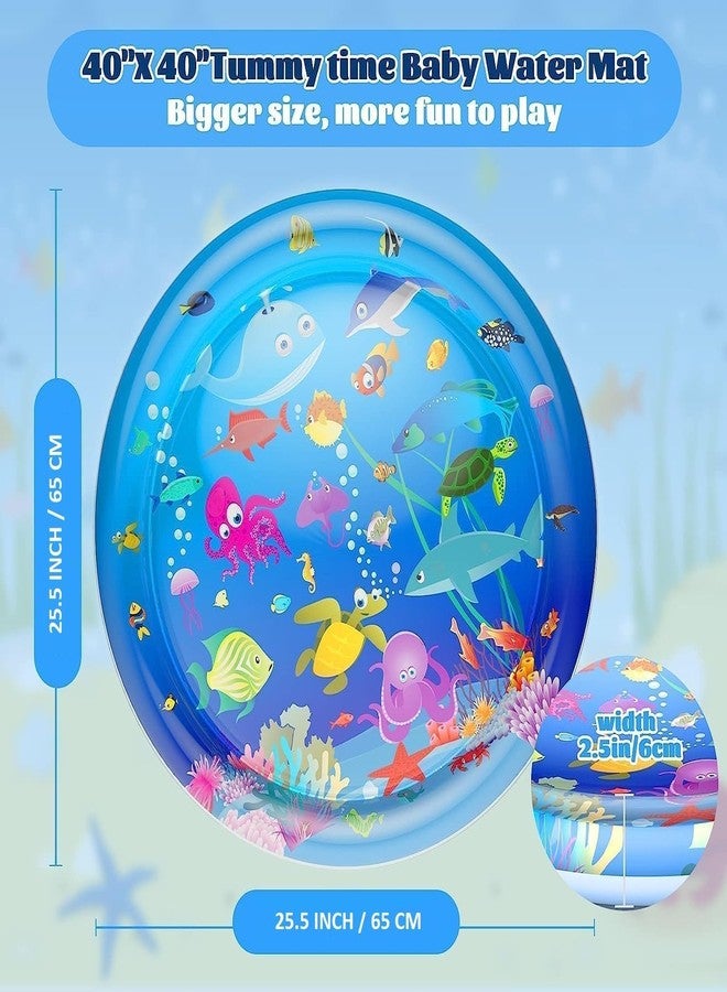 OVENA Tummy Time Water Mat for Babies | Sensory Play Gym for 6-12 Months | Newborn Baby Essentials | Water-Filled Activity Mat | Baby Gifts, Multicolor - Image 4
